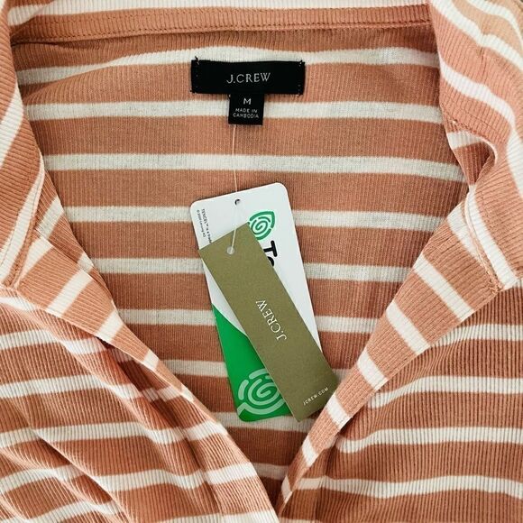NWT J.Crew Ribbed Polo T-Shirt - Picture 6 of 8